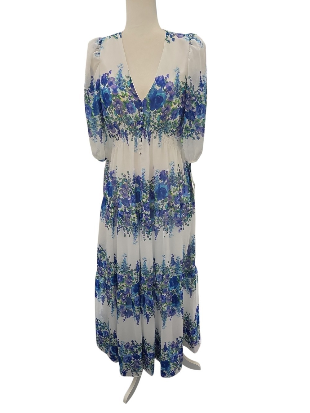 Taylor Summer Floral NwT Flowy Boho Dress 8 - Picture 10 of 13